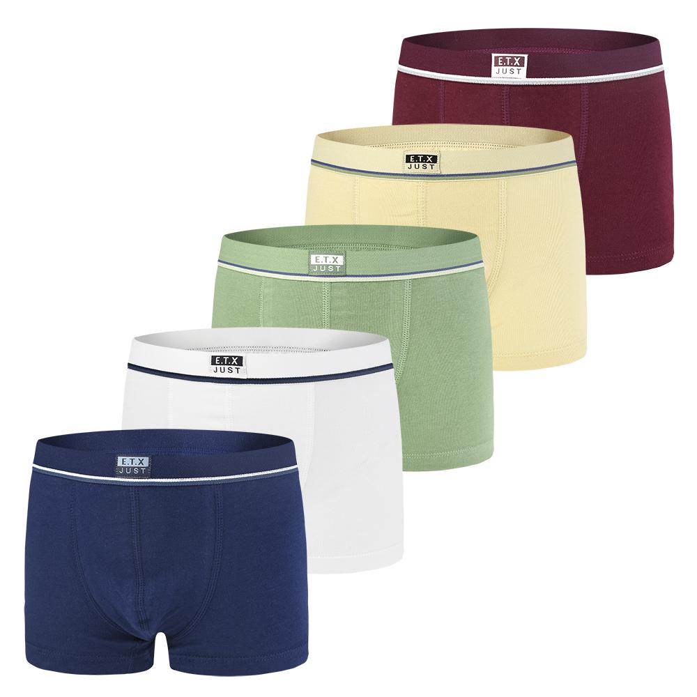 5 Pcs//Set Boys Underwear Boxer Shorts Kids Blend Cotton 2-16 Years Old Panties