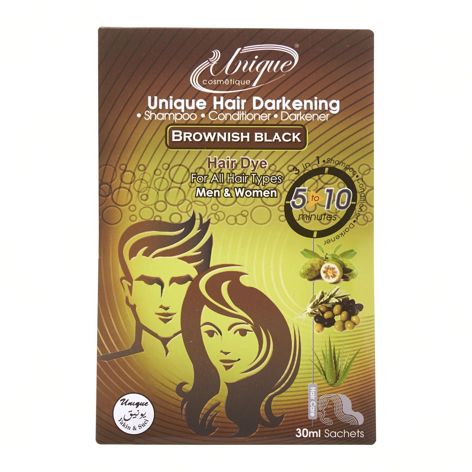 Unique Hair Darkening Shampoo Brownish Black Lazada Singapore