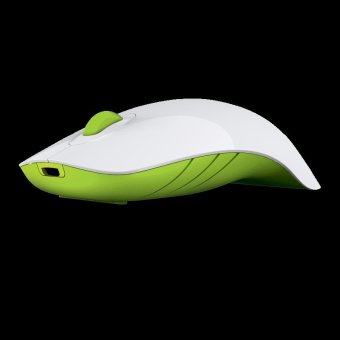 PowerLogic Air Shark Wireless Mouse (White/Green)