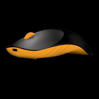 PowerLogic Air Shark Wireless Mouse (Black/Yellow)