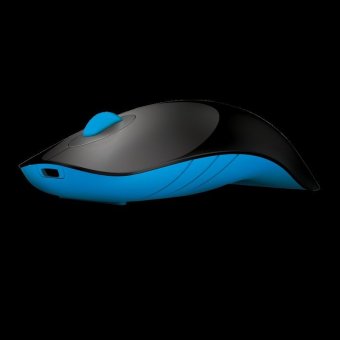 PowerLogic Air Shark Wireless Mouse (Black/Blue)