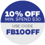 10% off min. spend $30