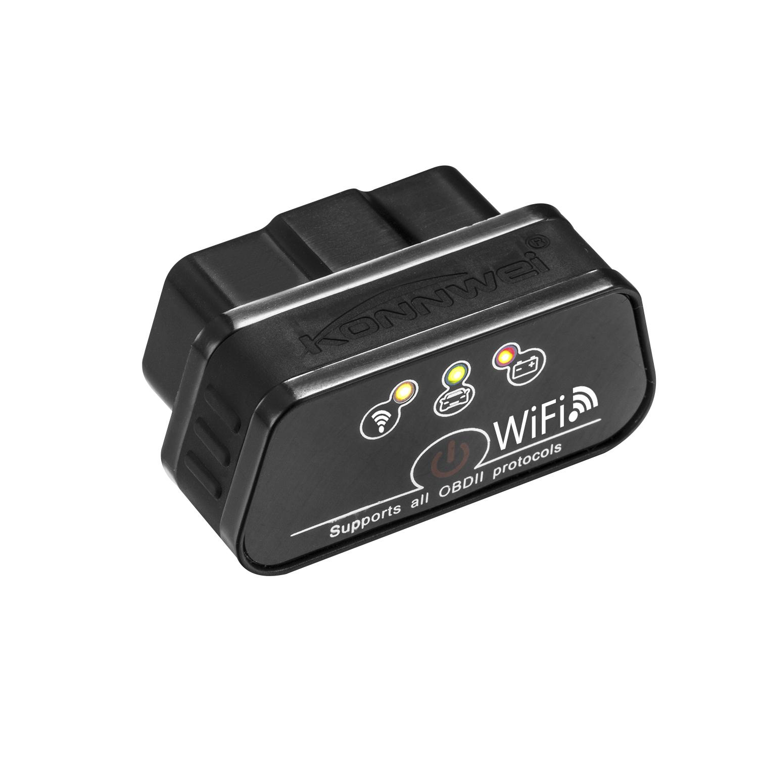 KW901 Wifi Mobil Pemidai Kode Kesalahan Pembaca Diagnostik (untuk Android & iPhone Gratis Perangkat Lunak Android, Perlu Membayar untuk iPhone, hanya Bisa Mendeteksi 12 V Mobil Bensin)