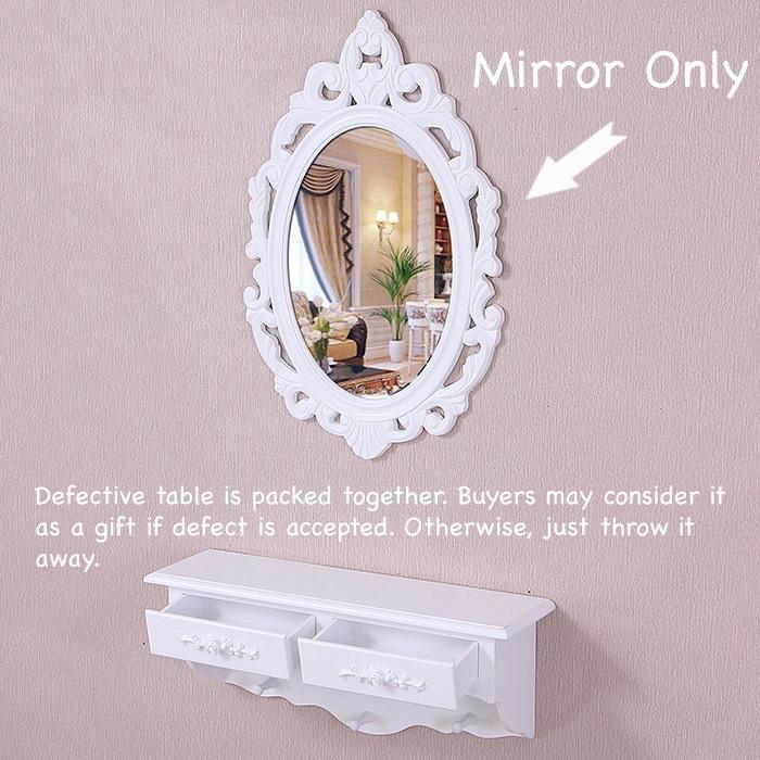 Best Princess Wall Mount Mirror Dressing Table For Limited Space Whole New Year Birthday Wedding House Warming Gift Idea Tbd007