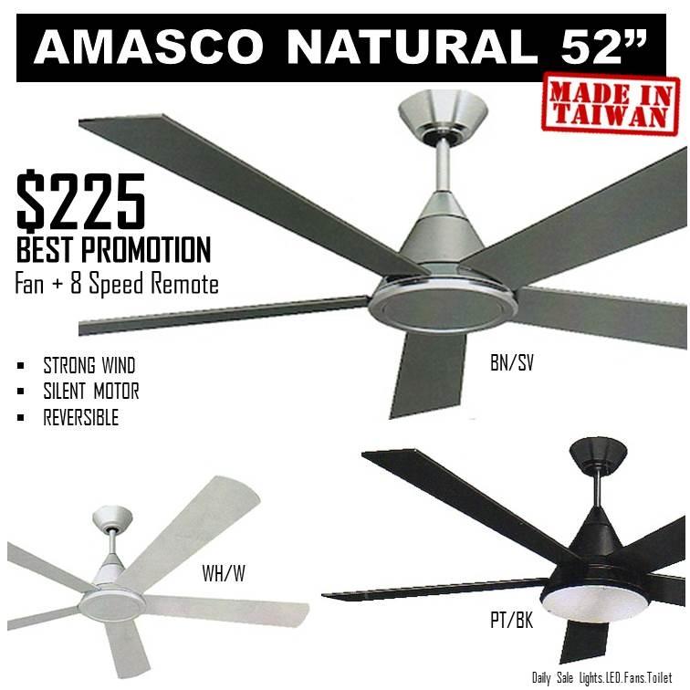 Amasco Wale 52 Ceiling Fan Remote Led Light Kit Singapore Amasco Natural 52 8 Sd Remote Control Singapore