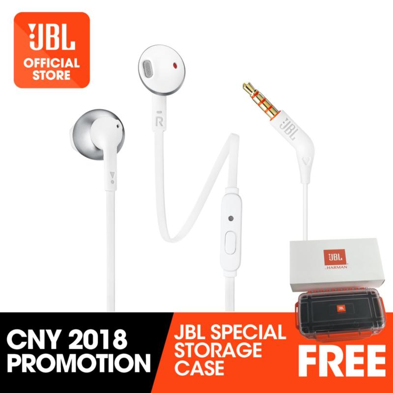 JBL T205 earbud headphones (Chrome) Singapore