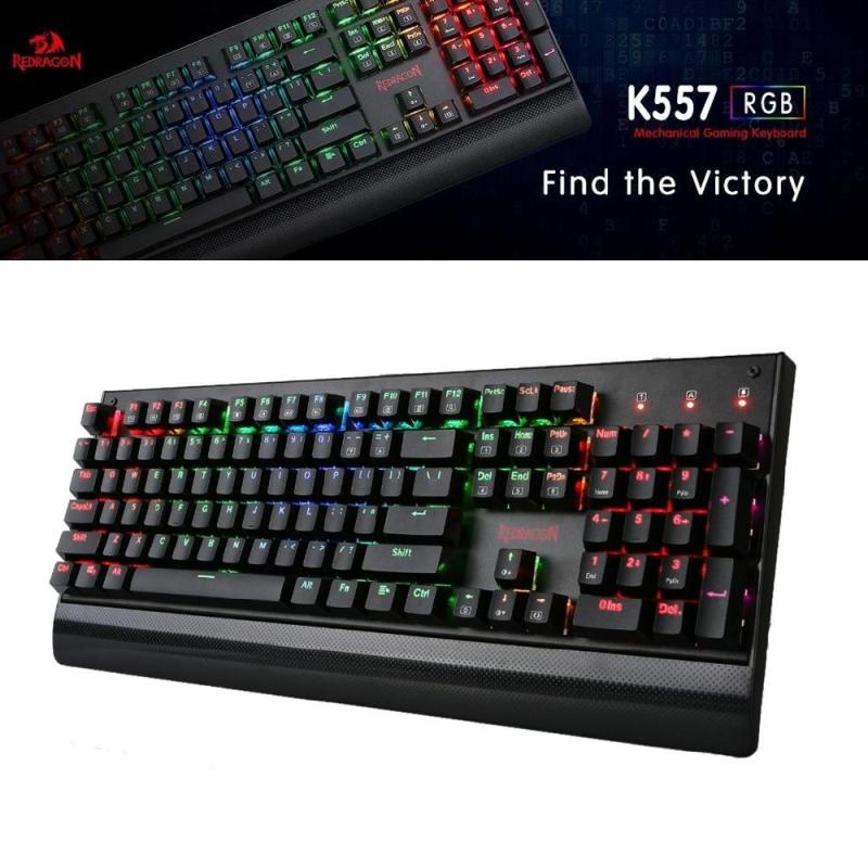 Redragon K557 KALA RGB Backlit Waterproof Mechanical Gaming Keyboard with Blue Switches, Anti-ghosting 104 Keys Singapore