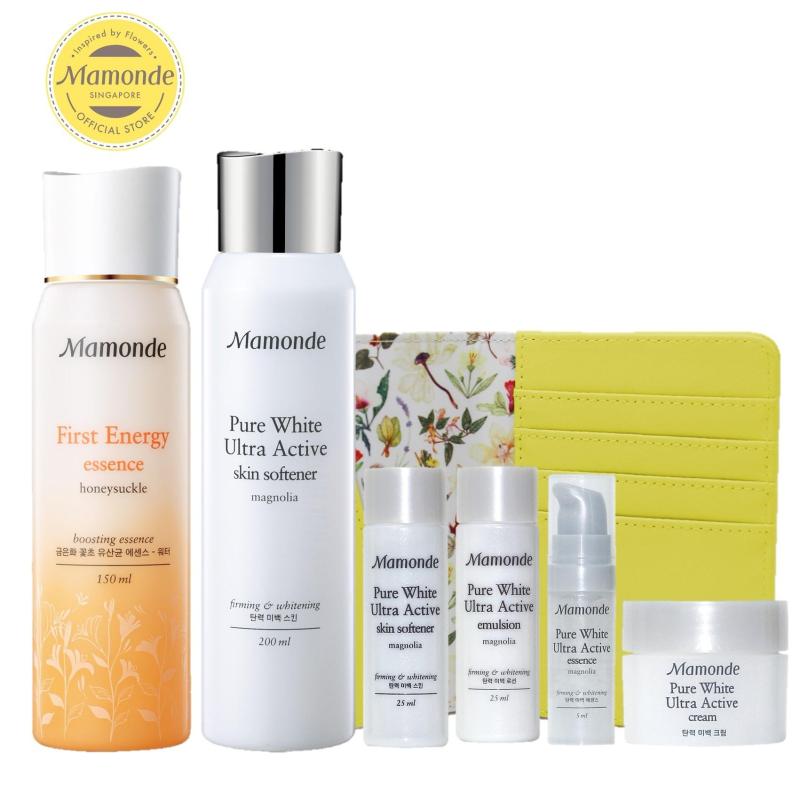 Buy Mamonde First Energy Essence & Pure White Ultra Active Skin Softener Set - Exclusive Singapore