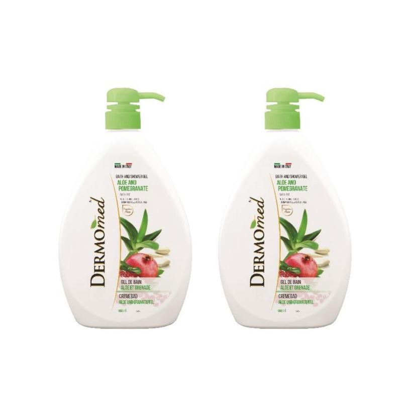 Buy DERMOMED BATH & SHOWER GEL ALOE & POMEGRANATE 1000ML x 2 QTY Singapore