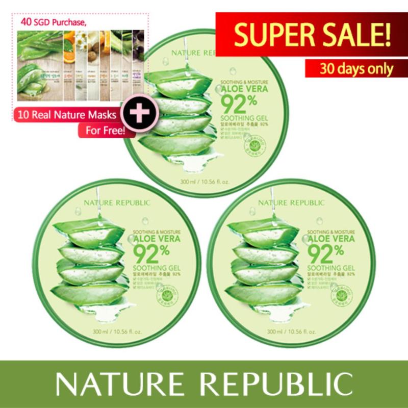 Buy Nature Republic Soothing & Moisture Aloe Vera 92% Soothing Gel (X3) Singapore