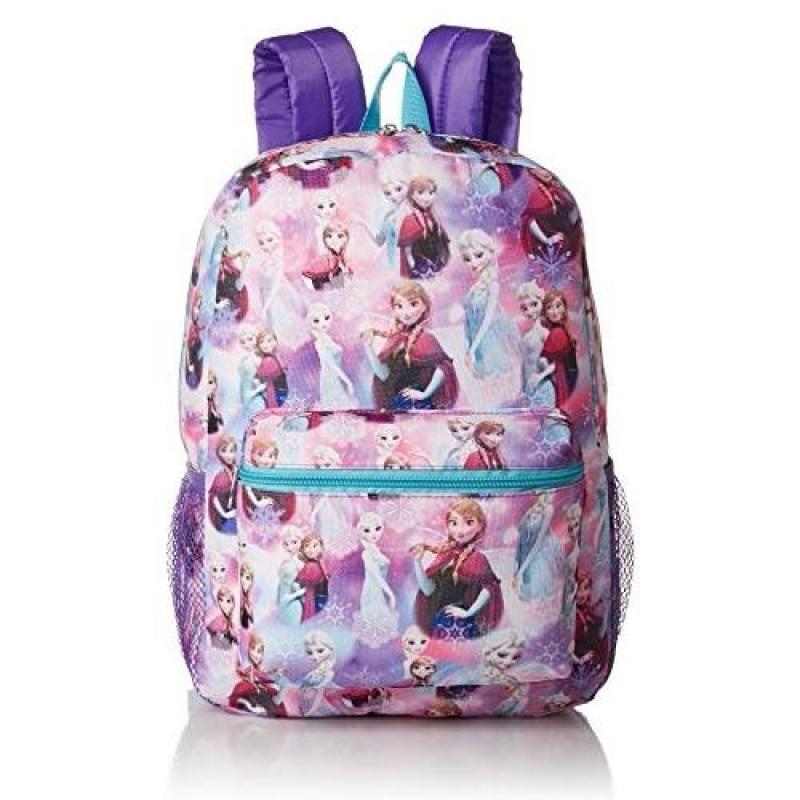 Disney Little Girls Frozen All Over Elsa and Anna Print Backpack