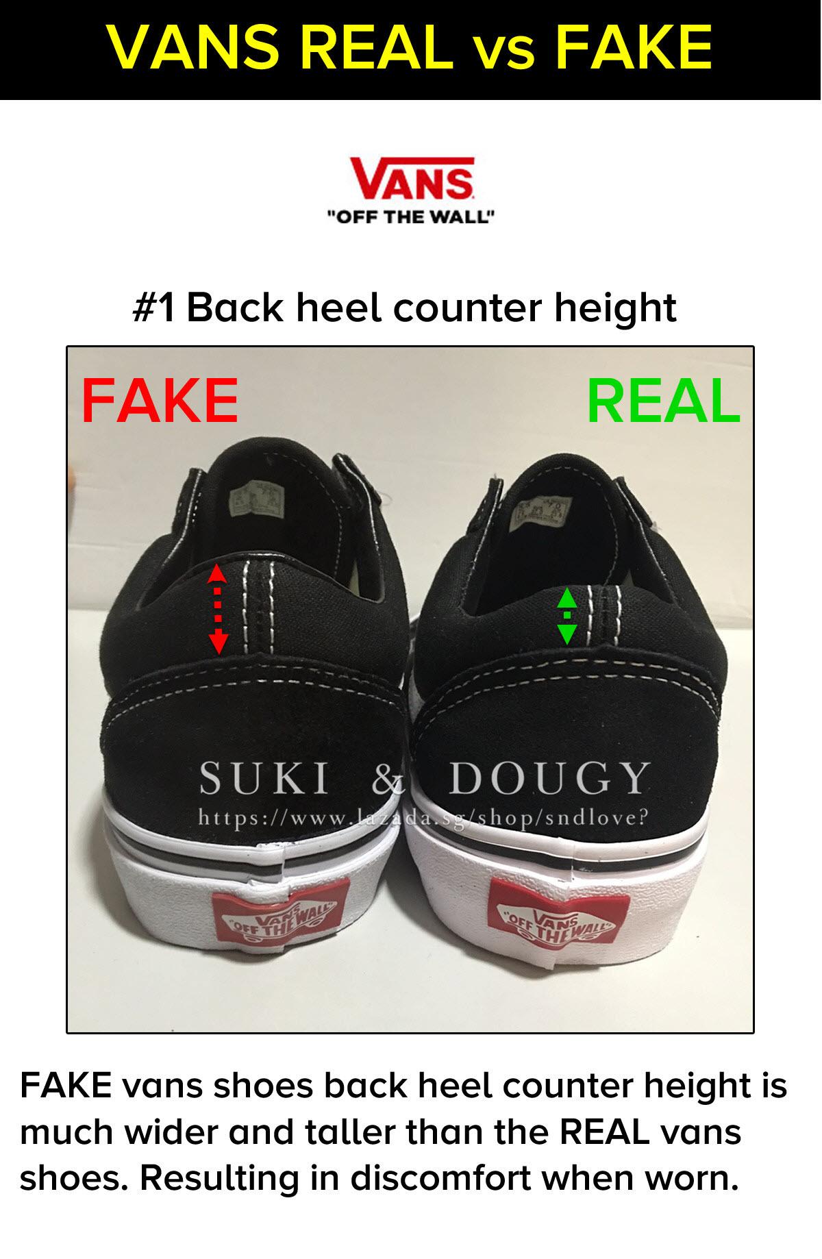 how to know if the vans shoes is original