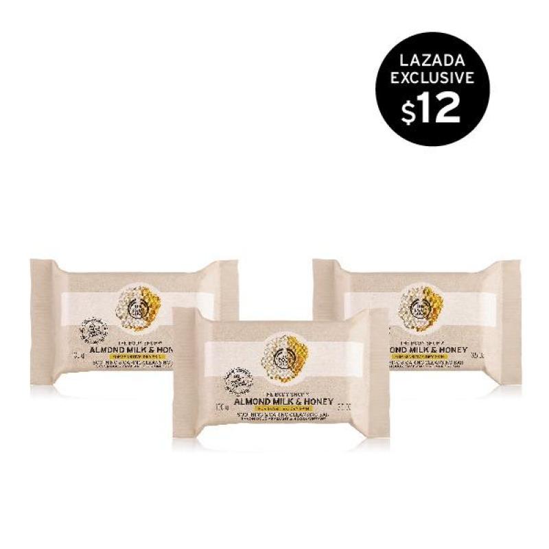 Buy The Body Shop Almond Milk & Honey Soothing & Caring Cleansing Bar (100ML) Bundle Exclusive Singapore