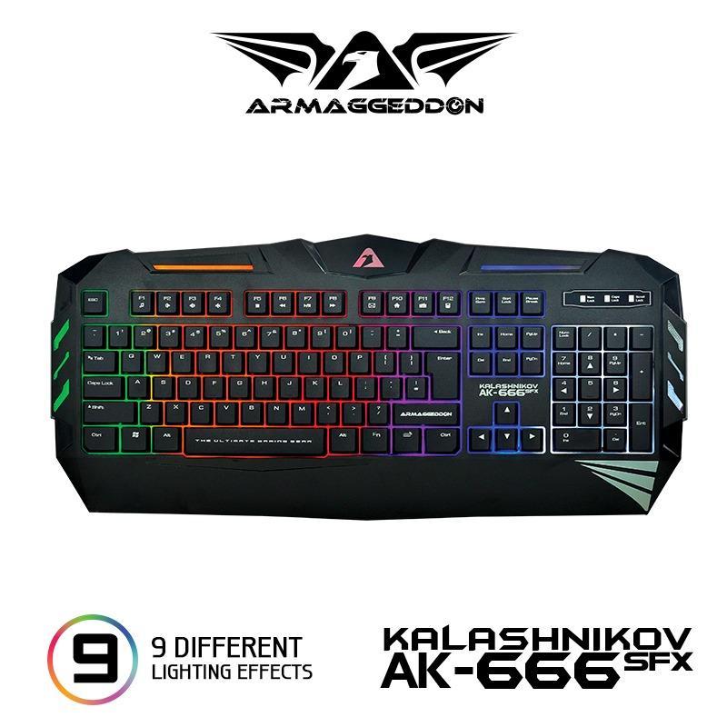 Armaggeddon AK-666SFXv Spill Proof Gaming Keyboard Singapore