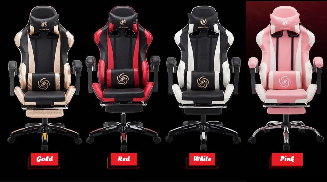 Gaming Chair With Massage Function Stainless Stain Bottom Support Singapore