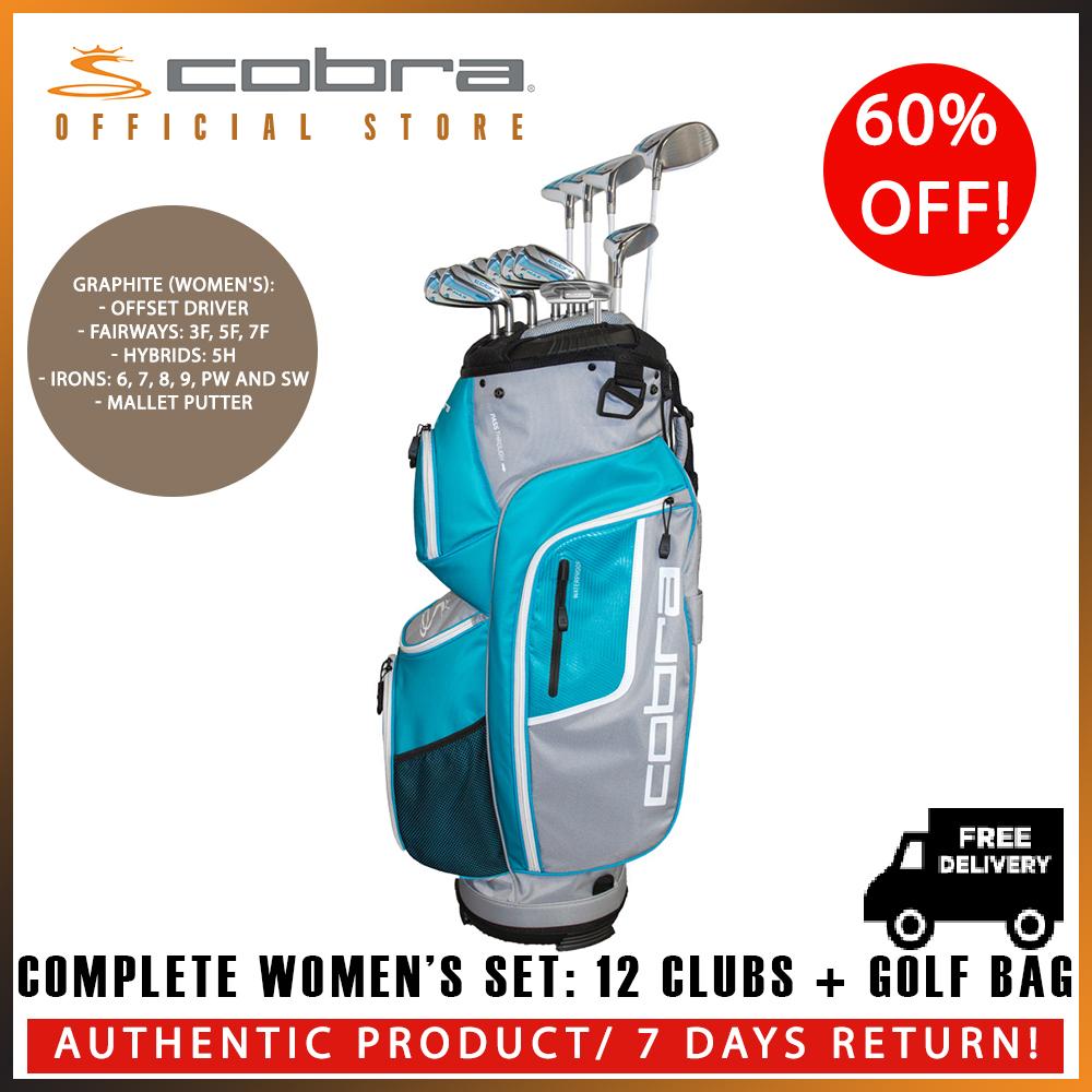 COBRA GOLF Fmax Womens 12-Piece Club Set with Cart Bag ? FREE DELIVERY ? AUTHENTIC