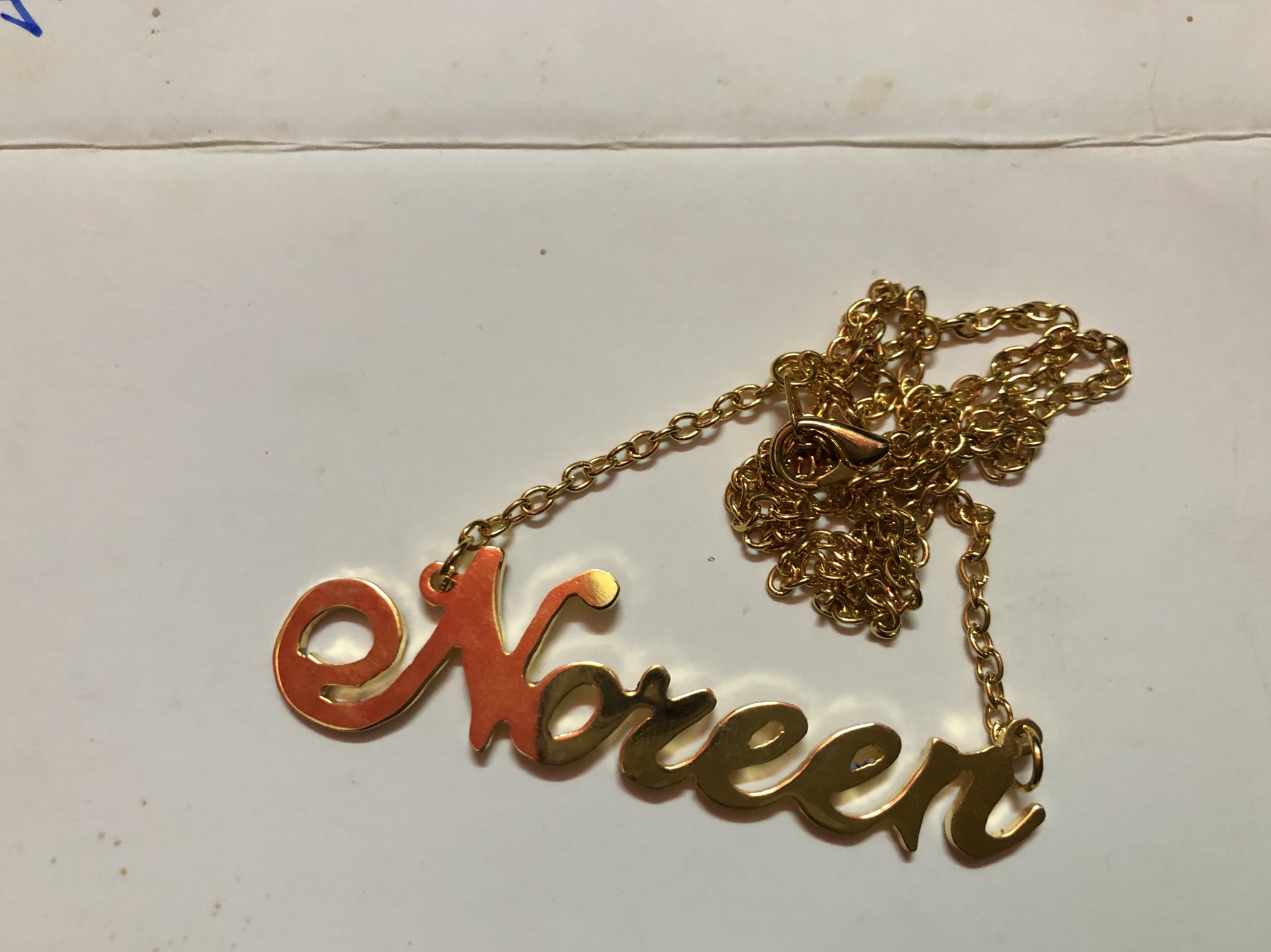 Name Locket Gold plated, Custom Made 
