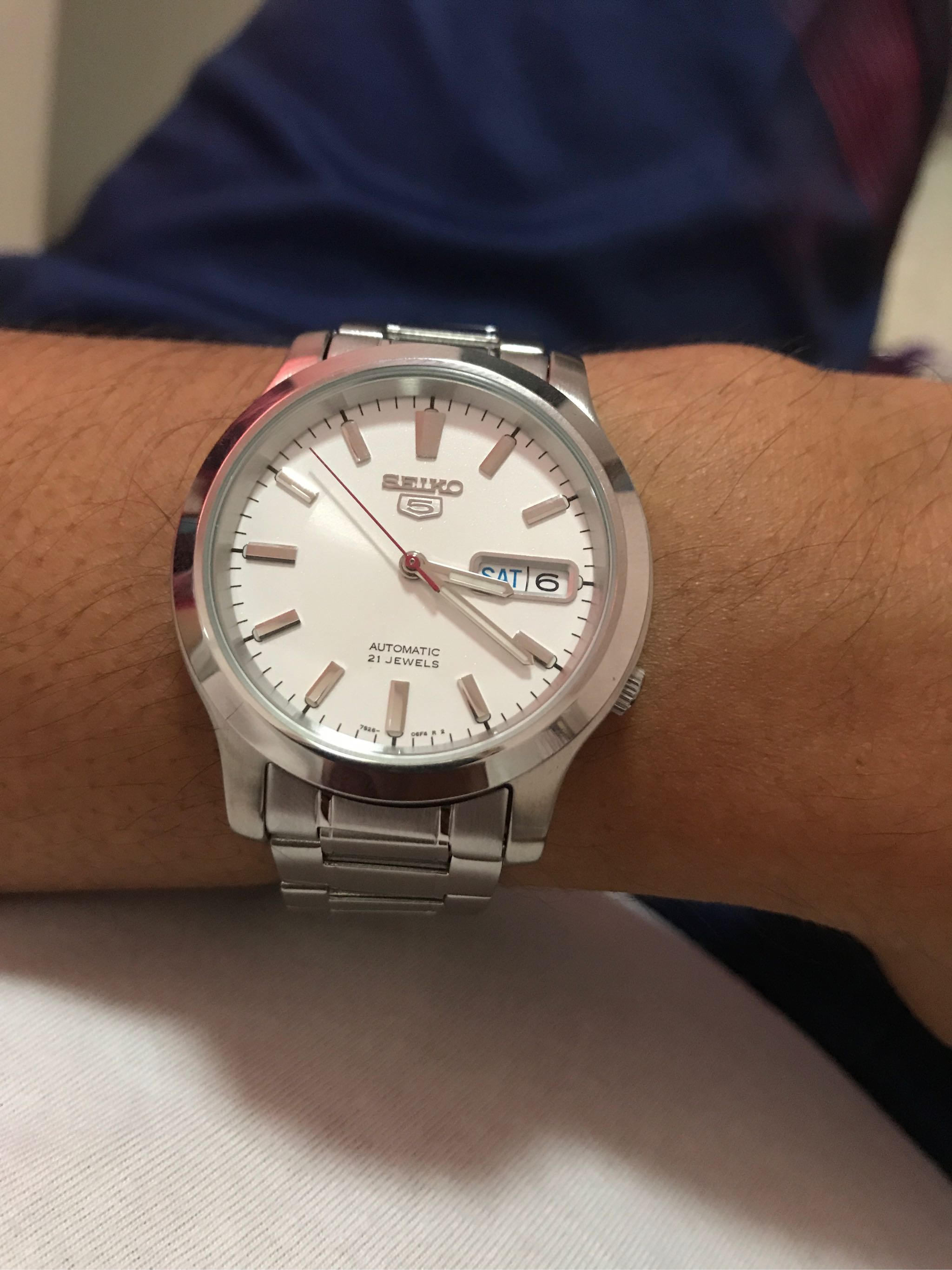 Seiko Automatic White Dial 21 Jewels SNK789 SNK789K SNK789K1