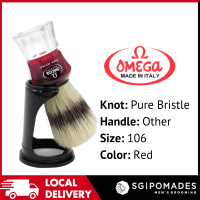 Omega 81052 Boar Bristle Shaving Brush with Stand-SGPOMADES