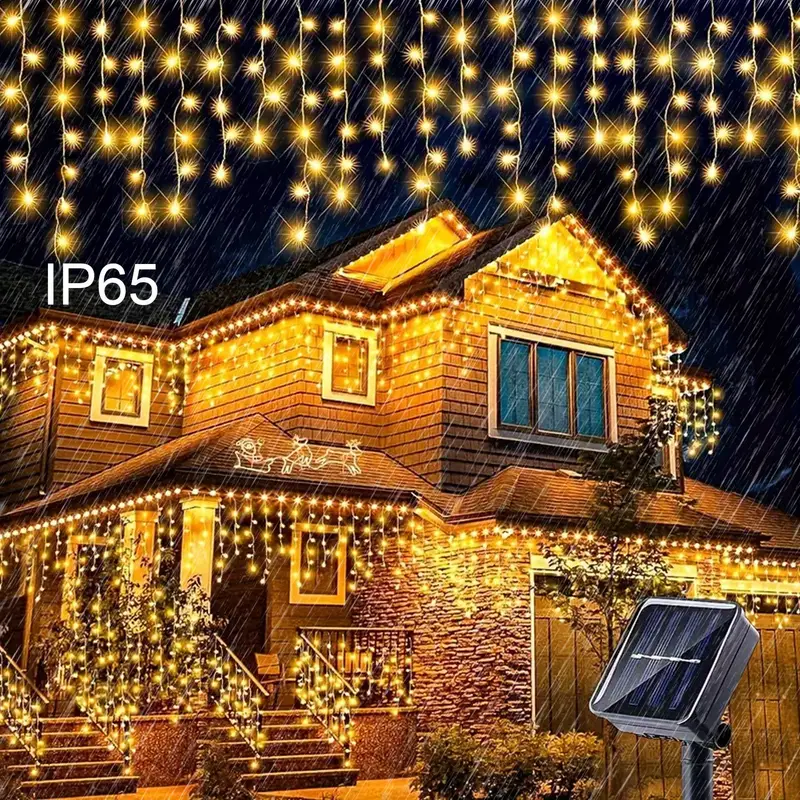 5M Hari Raya Lights Led Icicle Hanging Curtain Lights 8Modes Fairy Lights With Connector For Hari Raya Decoration 2026