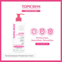Topicrem Ultra-Moisturizing Body Milk 500ml Moisturizes 48hr 0% Paraben Silicone Colorant Alcohol for Babies Children Adults