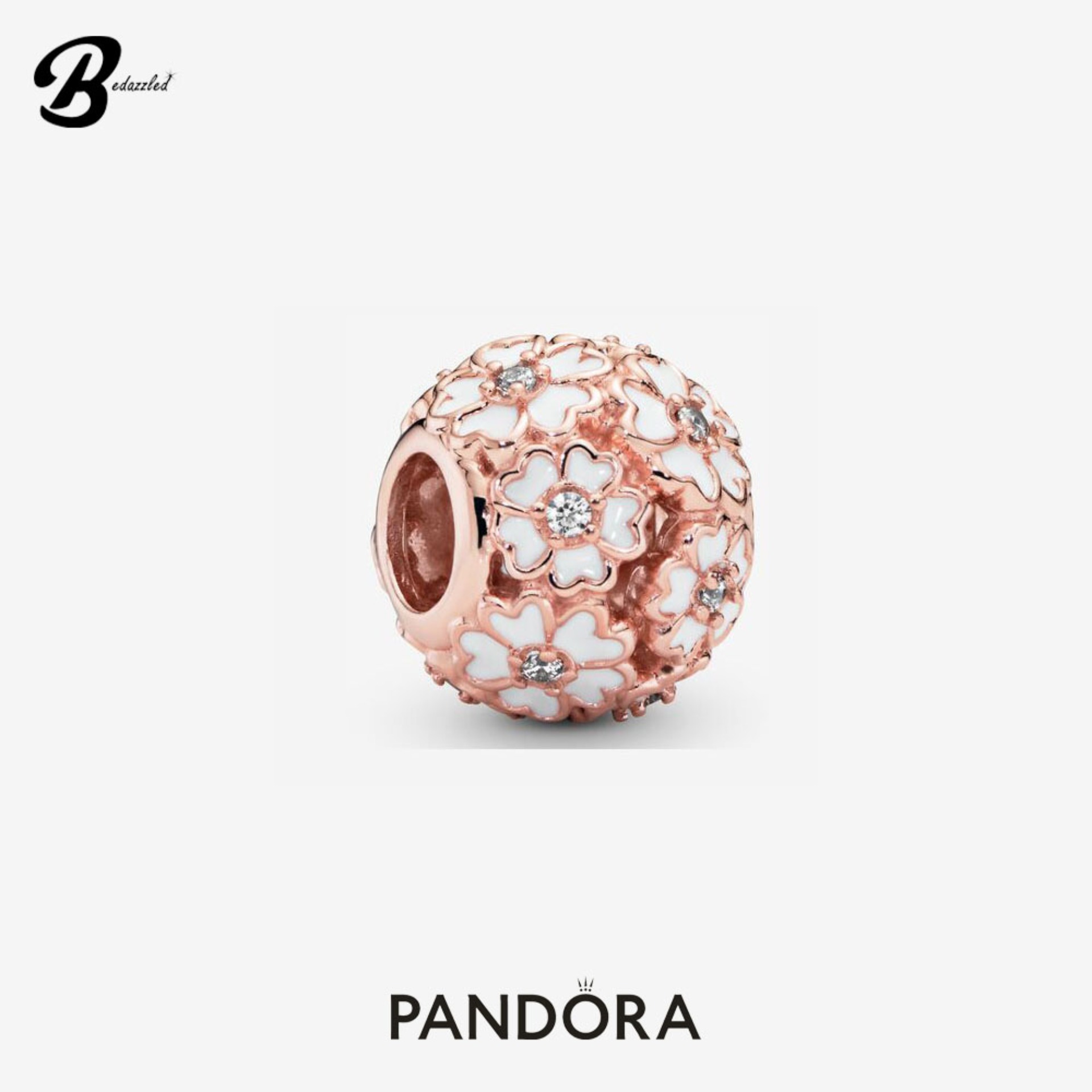 Pandora White Primrose Flower Charm 781488EN12