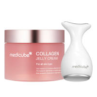 Medicube Collagen Jelly Cream- Niacinamide & Freeze-Dried Hydrolyzed Collagen - Boosts skins barrier hydration and gives 24h Glow & Lifted Look - No artificial color Korean skincare