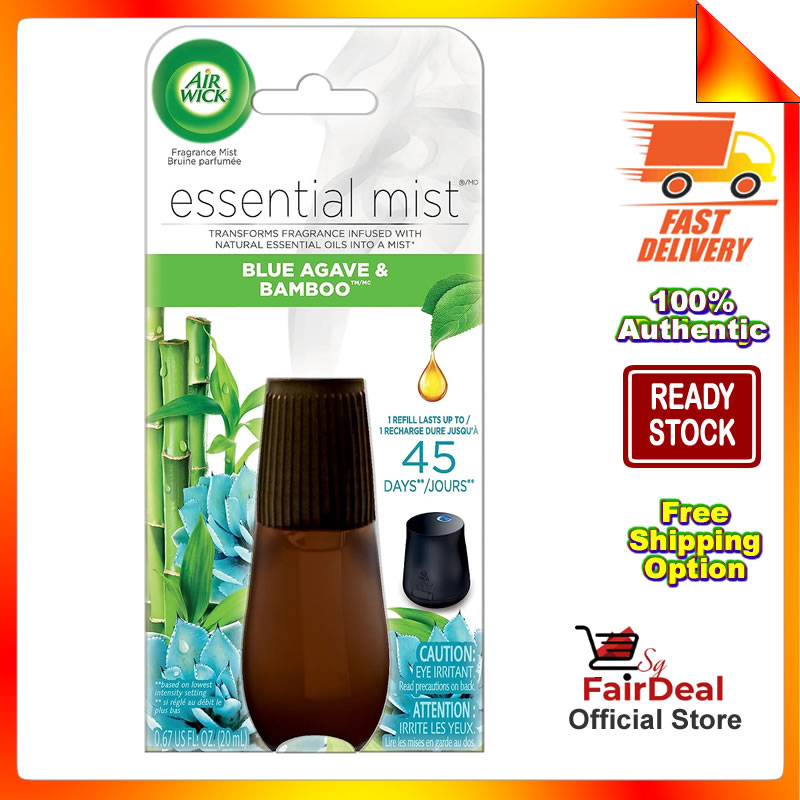 Air Wick Essential Mist Refill Blue Agave and Bamboo Essential Oils Diffuser