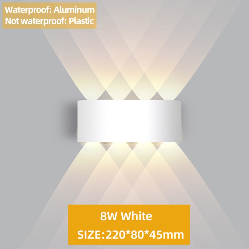 Outdoor Wall Light LED Wall Lamp Waterproof Aluminium Interior Wall Lights For Bedroom Living Room Corridor Indoor Outdoor Lighting
