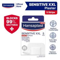 HANSAPLAST Sensitive Wound Plasters (5 strips XXL) / Extra Skin Friendly / Soft & Breathable / Painless Removal