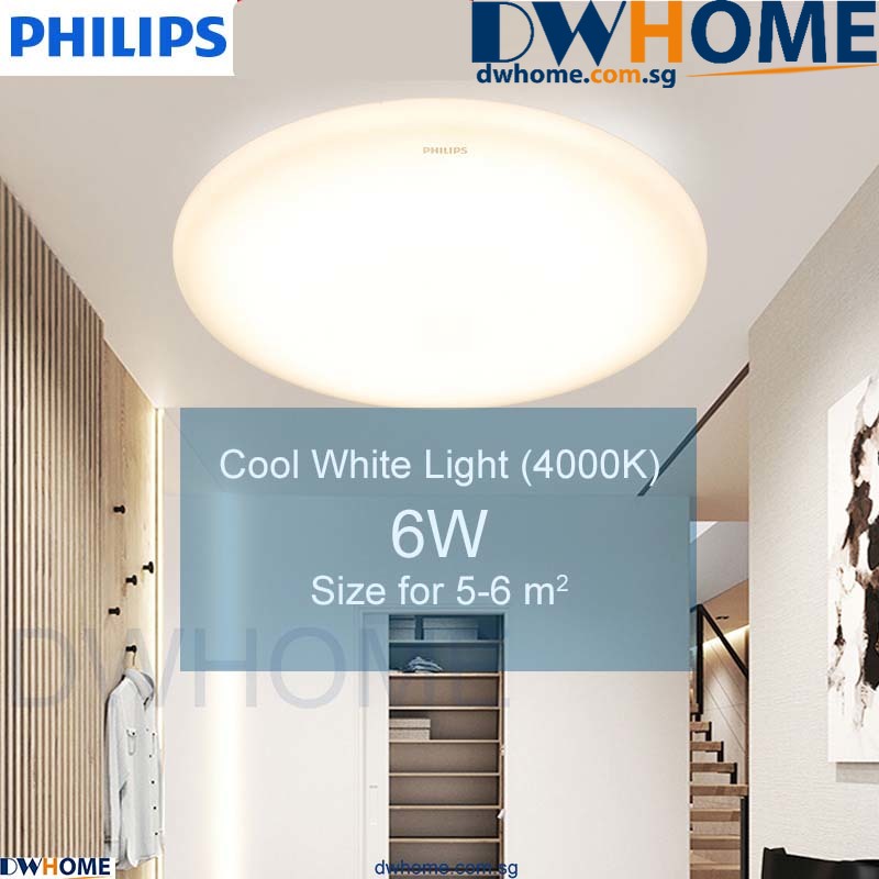 PHILIPS LED Ceiling Light CL200 Series Round Cool White light/Cool Daylight 4.5W/6W/10W/17W/20W DWHOME .COM.SG