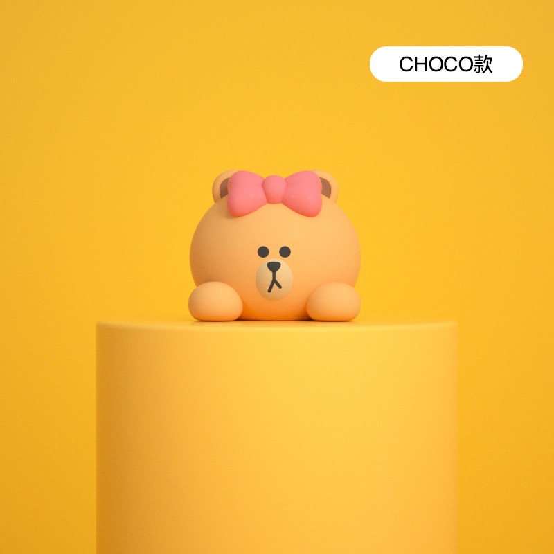 Line Friends Silicone Figurine Mini Ornament Toy Doll Car Dashboard Desktop Decoration