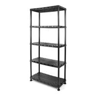 Tactix Plastic 4 Shelf Rack(126cm)/ 5 Shelf Rack(171cm) Easy to assemble - No Tools Required