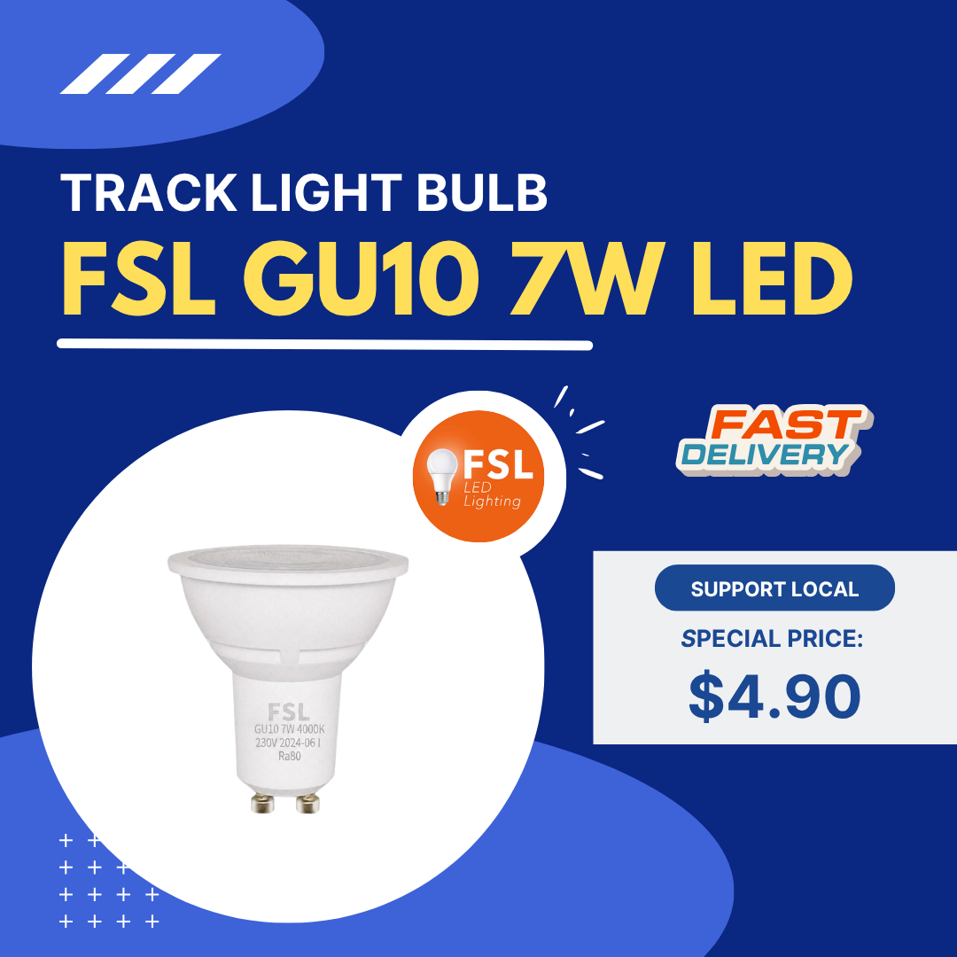 [SG Local Instock] FSL GU10 Led Bulb for track light (Cool White 4000k)