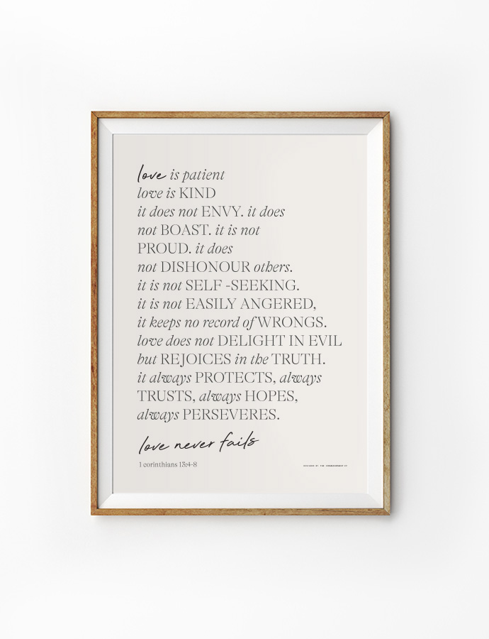 Love Is Patient Love Is Kind {Poster}