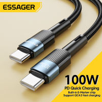 Essager 100W/60w USB Type C To USB C Cable USB-C PD Fast Charging Charger Wire Cord For iPhone16 15 Macbook Samsung Huawei Xiaomi vivo Type-C USBC Cable