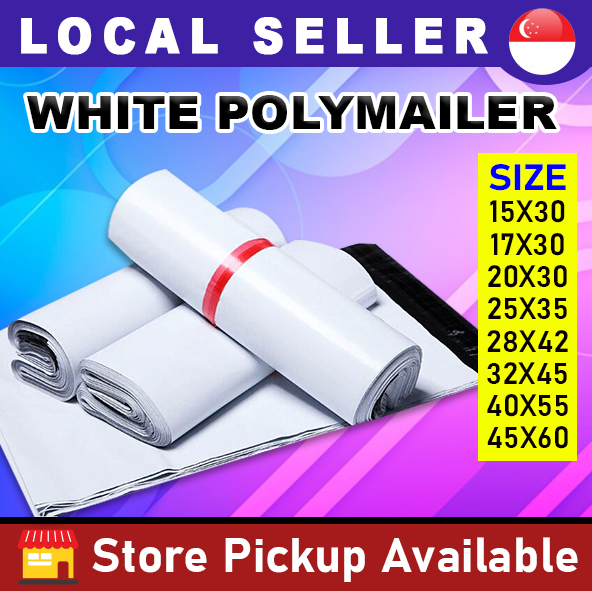 [SG] ⭐CHEAPEST⭐ White Polymailer / Courier Bag / Mailer bag 100pcs shipping mailing