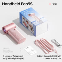 JisuLife Handheld Fan 9/9S Portable 5000mAh Battery Up to 22h Fashionable Suitable for Summer Outdoor Travel Concerts Strong Wind Cooling Turbo Mini Pocket Fan