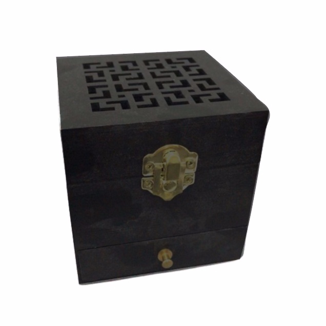 Bakhoor Burner Wooden Box Square Wood Mabkhara Bukhoor Incense Pinewood Incense Pyramid Agarwood Sandalwood Box