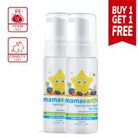 Mamaearth Kids Foaming Face Wash 150ml (Buy 1 Get 1 Free) - Foam cleanser with natural ingredients dermatologically tested toxin-free cruelty-free suitable for kids.