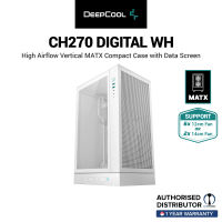 DEEPCOOL CH270 DIGITAL Vertical Micro-ATX Case - Black & White