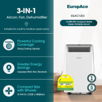 [NEA Energy Compliant] EuropAce Single/Dual Hose Portable Aircon | Energy Saving Powerful Fast Cooling Affordable