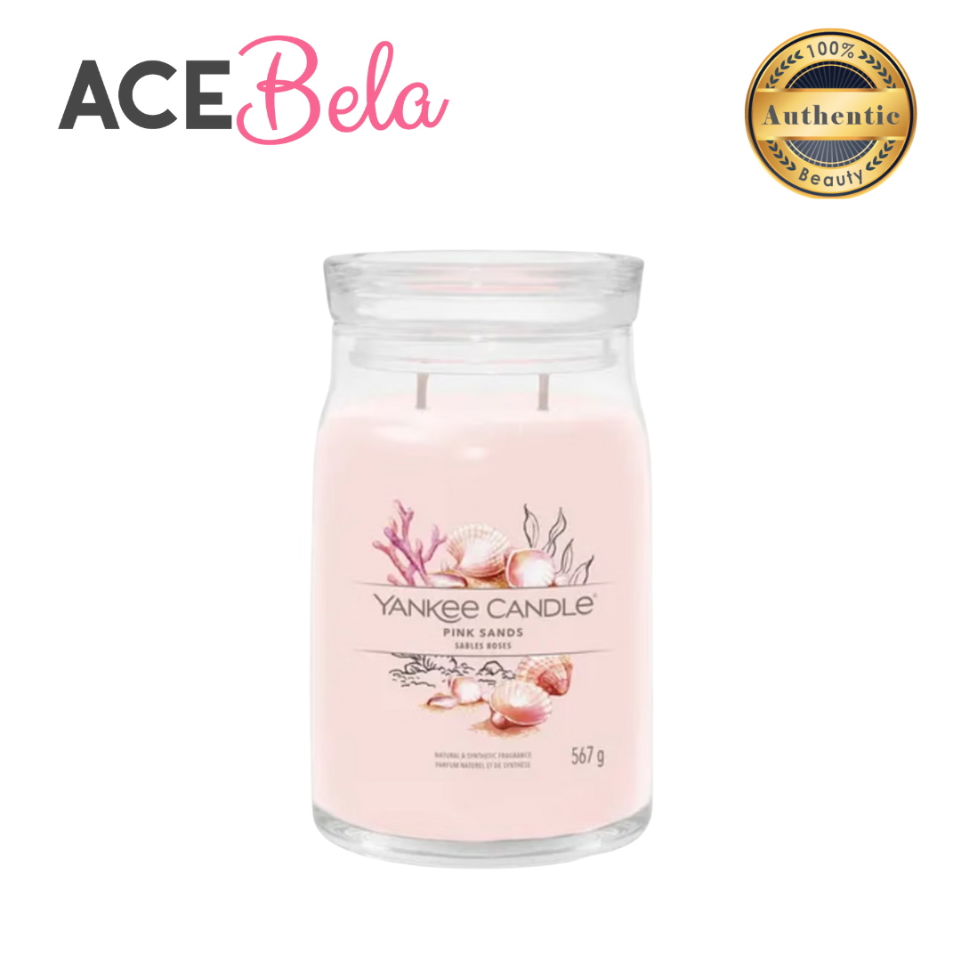Yankee Candle Signature Large Jar Pink Sands 567g (100% Authentic from Acebela)