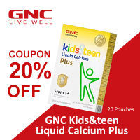 EXP:2026.11.LIMITED-TIME DEAL!GNC Premium Liquid Calcium Plus 20 pouches Magneslum Zinc D3 Lysine and Elderberry kid& baby Strong Bone& Teeth Immune Defense Supporty Healthy Bone Growth Immunity