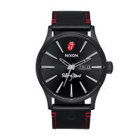 Nixon Rolling Stone Sentry Leather 42mm Mens Watch - All Black (A1354001)