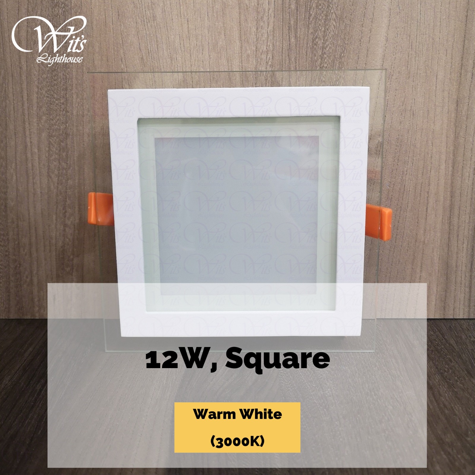 LED Glass Downlight Round Downlight Square Downlight Panel Light 1 Year Local Warranty (6W/12W/18W)