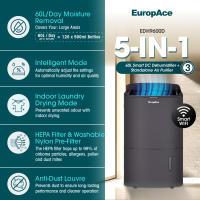 EuropAce Smart WiFi Dehumidifier + Air Purifier | HEPA13 Up to 10 Years Full Warranty Dehumidify Up To 60L Per Day
