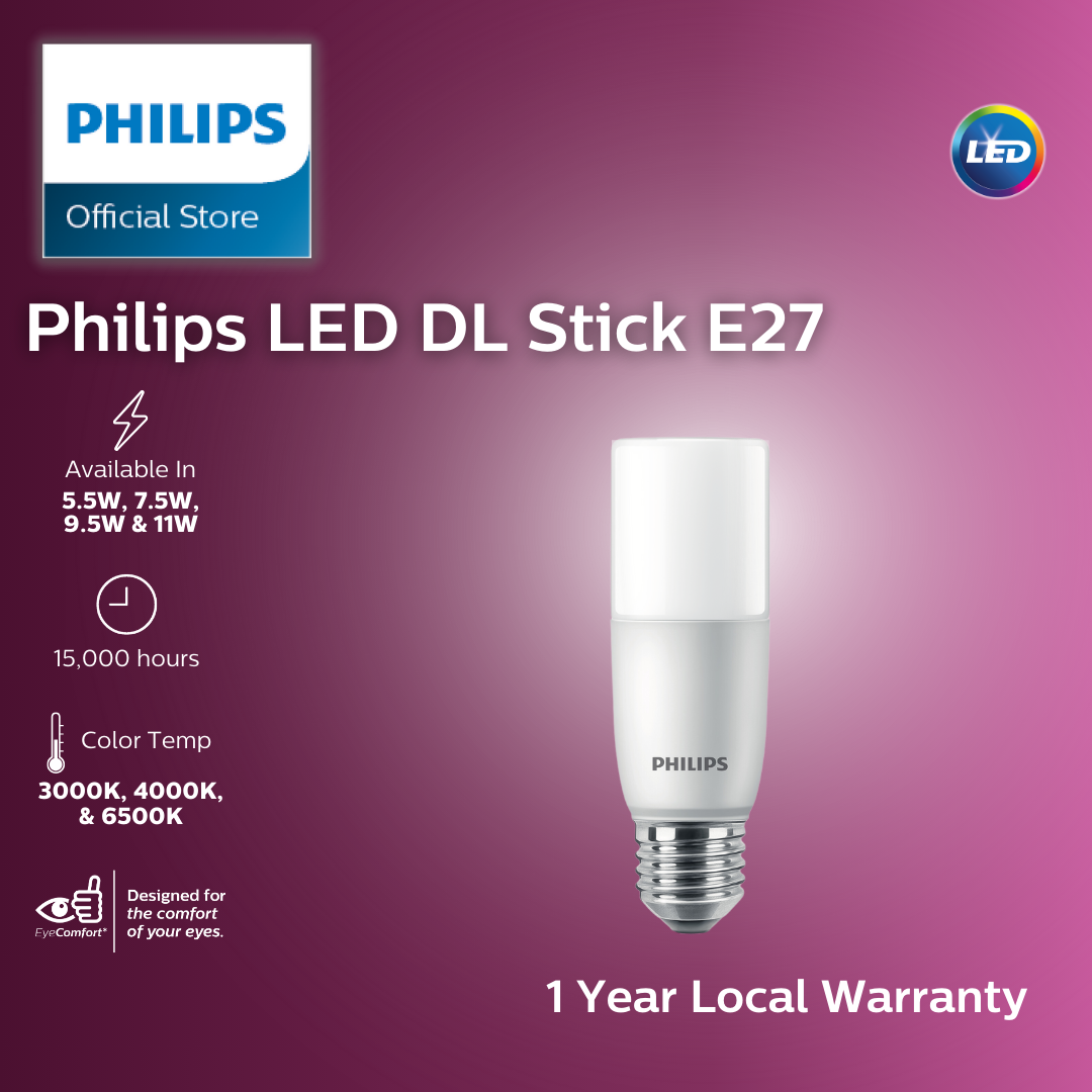 Philips Lighting LED DL Stick E27 Bulb - Energy Saving and Long-Lasting Light Bulb