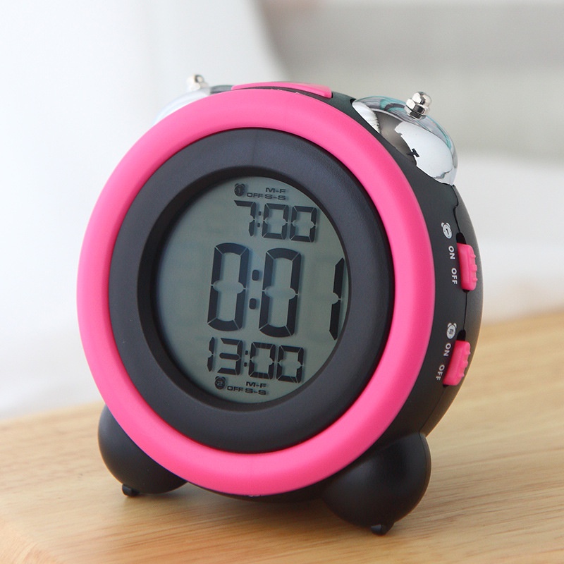Loud Alarm Clock For Heavy Sleepers Dual Alarm Clock With Snooze LED Backlight Silent Digital Clock With Light Bell
