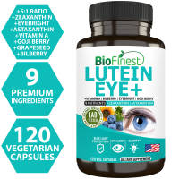 Biofinest Lutein Eye+ Vitamin Supplement - 5:1 Ratio Zeaxanthin Astaxanthin Eyebright Bilberry - Improve Contrast Fine Detail Eye Health - Support Healthy Lens Macula Retina Night Vision - Soothe Blue Light Aging Tired Dry Eye Strain (120 Veg. Capsule